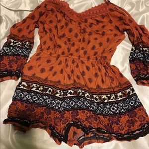 Amber bohemian romper